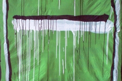 STRISCE COLANTI,  2007  Acrylic on canvas,  126,5 x 107 cm