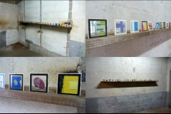 50 PROGETTI PER FUTURE INSTALLAZIONI-AMBIENTI, 2014   Slides, different materials, wood,  10 x 500 x 20 cm.  Installation